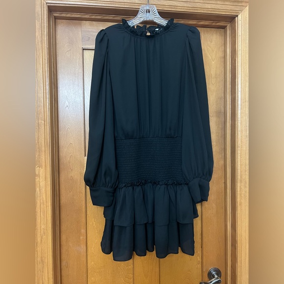TCEC Dresses & Skirts - TCEC Drop Waist Balloon Sleeve Dress Size Large Black